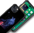 for iPhone 14 Case, Galaxy Fox Wolf Pattern Graphic Design Girl Boy Soft - Image 5
