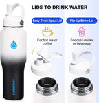 SENDESTAR Water Bottle, Wide Mouth Stainless Steel Vacuum Insulated Double Wall - Image 3