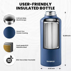 RAYMYLO Insulated Water Bottle 87 oz, Triple Wall Vacuum Stainless Steel - Image 4