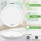 zemty 2Pack 12inch Motion Sensor Ceiling Lights Wired, 24W 2400lm 3CCT/3 - Image 5