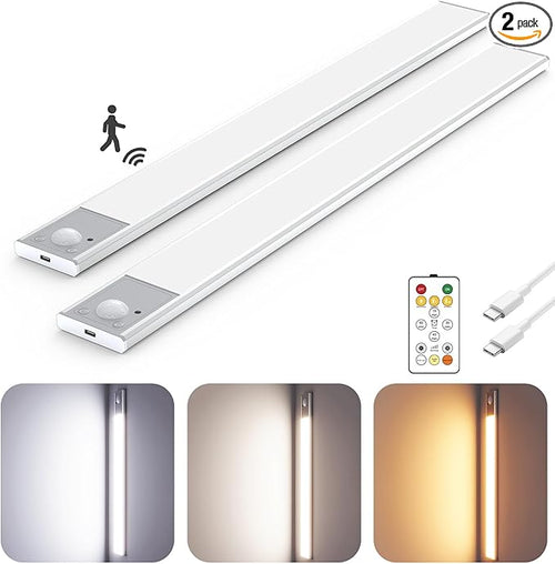 16" Ultra-Thin Under Cabinet Lighting Wireless, Aluminum Alloy Under Counter by Skairipa
