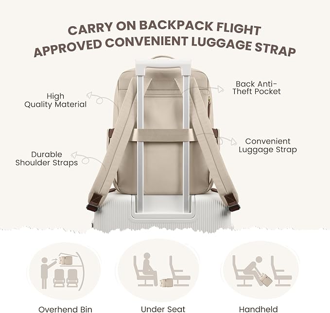 Laptop Backpack for Women, Work Business Traval Computer Backpacks - Image 7