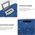 Travel Luggage Cover with Airplane & Route Pattern, Suitcase Protector - Image 5