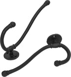 Mystic Colonial Rustic Cast Iron Wall Hooks, Heavy Duty Retro Utility Hanger - Image 5