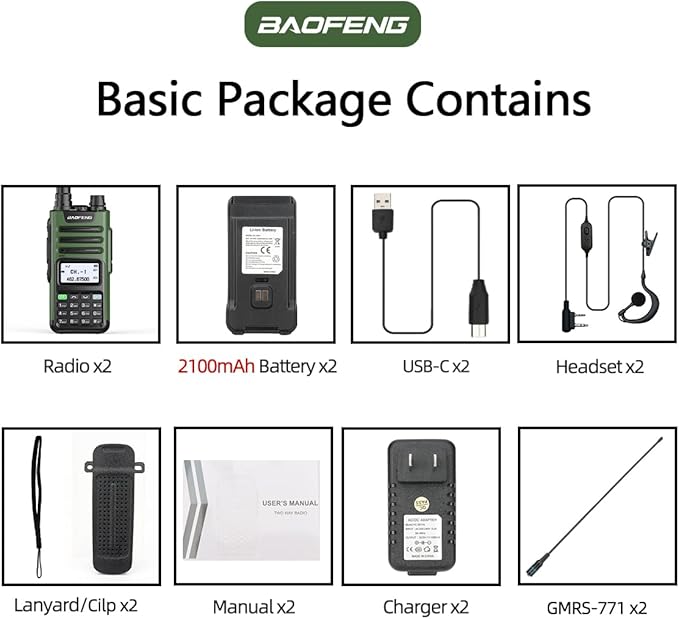 BAOFENG GM-15 Pro GMRS Radio 8W NOAA Weather Receiver Radio, GMRS Repeater - Image 8