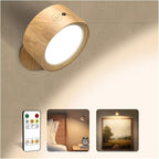 LED Wall Mounted Lights, Rechargeable Wall Sconce Lamps, 3 Color Temps & Remote by AMETHEUS