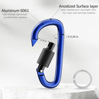sprookber 3" Locking Carabiners | Keychain Carbineers D Ring Key Clip Spring - Image 4