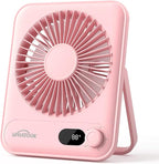 WHATOOK Small Desk Fan Personal Fans: 5000mah 25 Hours Battery Office Quiet by FashionCaring-MakeitYours