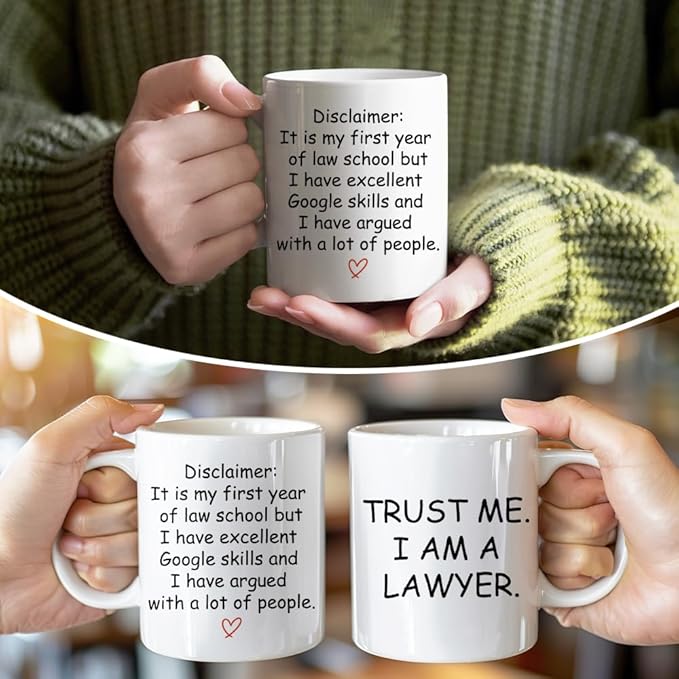 RZHV Trust Me I Am A Lawyer 11 Oz White Novelty Mug, Funny Lawyer Coffee - Image 5
