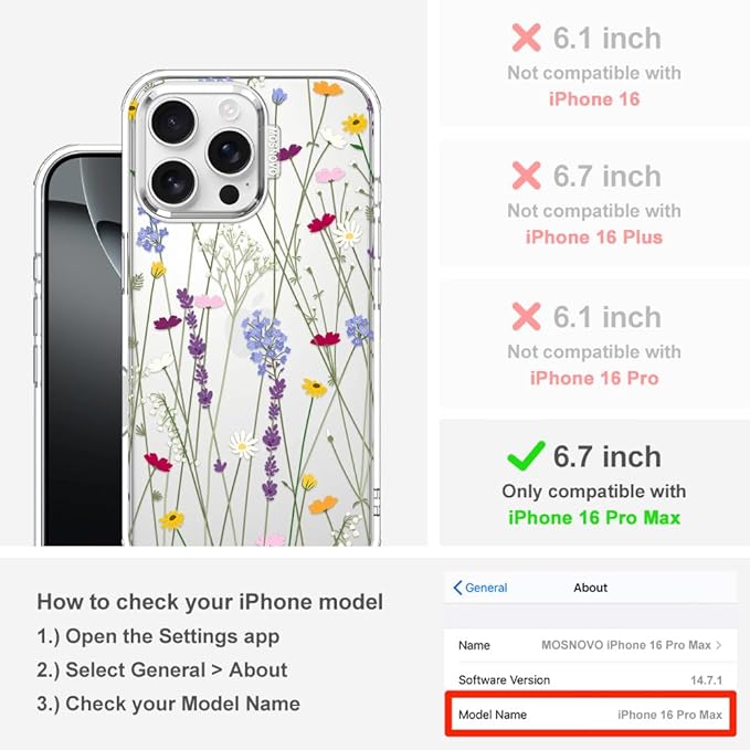 MOSNOVO Case for iPhone 16 Pro Max - Image 2