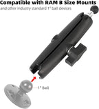 1" to 17mm Ball Adapter with 5.9" Long Double Socket Arm, Compatible with RAM B - Image 3
