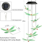 Toodour Solar Wind Chimes Outdoor, Color Changing Solar Lights Dragonfly - Image 6