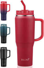 EALGRO 40 oz Tumbler with Handle, Insulated Tumblers with Lid and Straw by EALGRO