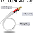 LUCKY TL 2 Pack Indoor Outdoor Extension Cord, 16/3 Gauge White Short Extension - Image 3