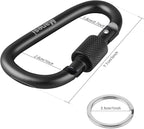 10 Pack Aluminum D Ring Key Rings Clips Locking Carabiner - Image 2
