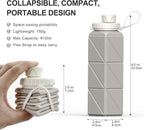 BEAUTAIL Collapsible Water Bottles 20.6oz, Silicone Foldable Portable Travel - Image 3