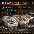 Quantum Storage Systems PDC-18BK 18 Drawers Cabinet Part Organizer 19" H x 15" - Image 5