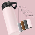 Fijinhom 24oz Insulated Stainless Steel Water Bottle, Wide Mouth Double Wall - Image 5