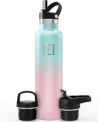 IRON °FLASK Camping & Hiking Hydration Flask - 24 oz Bubble Gum by IronFlask