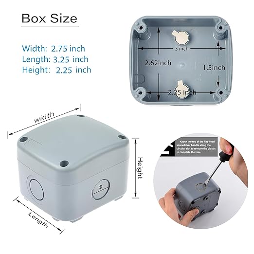SuperInk 1 Pack Dustproof Electrical Junction Box Connector 5 Pole Waterproof - Image 3