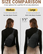 Tuwubi Crossbody Bags for Women, Sling Bag for Men, Small Hiking Backpack Anti - Image 6
