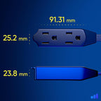 Maximm Cable 50 Ft 360° Rotating Flat Plug Extension Cord, 16/3 AWG Multi 3 - Image 3