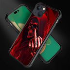 for iPhone 14 Case, Gestures Funny Skull Pattern Graphic Design Girl Boy Soft - Image 3