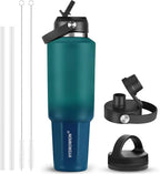 HYDROWION 32 oz Insulated Water Bottle, Car Water Bottle Holder by HYDROWION