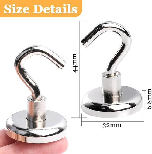 14Pack Magnetic Hooks, 100lbs+ Strong Magnetic Hooks Heavy Duty Rare Earth - Image 2