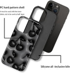 for iPhone 11 Case, HL2 Cute Cool Cherry Black Hybrid 2 Layer Hard Shell - Image 3