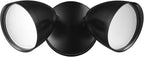 GLOBE Electric 17000186 20W Twin Head Black 1600 Lumens Wall Switch Activated by GlobeElectric