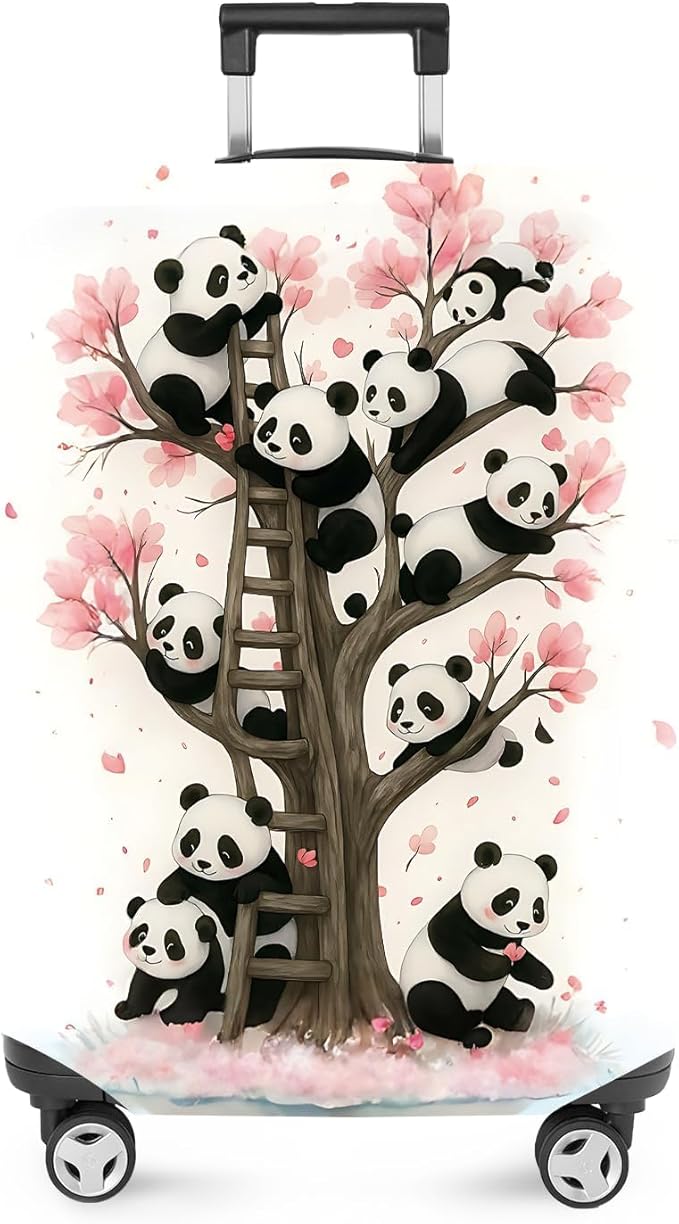 ANNA QUEEN Panda Luggage Cover, Cute Panda Tree Suitcase Protector, Stretchable by ANNAQUEEN