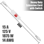 Extension Cord with Switch On/Off Waterproof Switch 35Ft No Plugging and - Image 2