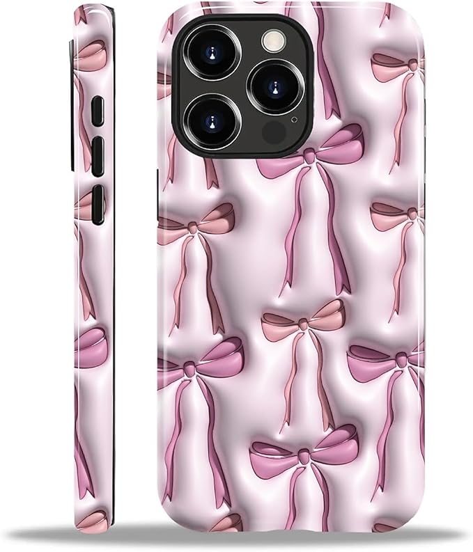 for iPhone 13 Pro Case, HL2 Abstract Ribbons Bows Hybrid 2 Layer Hard Shell by Unknown