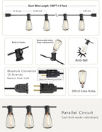 DAMAING Outdoor String Lights Weatherproof 400FT shatterproof connectable Patio - Image 6