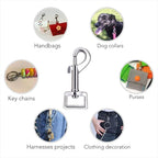Swivel Snap Hooks, Lucky Goddness 10pcs Metal Heavy Duty Square Eye Clasp - Image 6