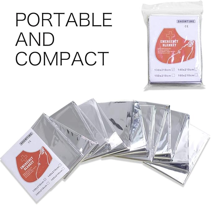 Emergency Mylar Thermal Blankets, Space Blanket Survival kit Camping Blanket - Image 8