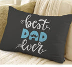 EKOBLA Happy Father's Day Lumbar Pillow Cases Best Dad Ever Mustache Beard - Image 2