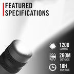 Coast GX20 1200 Lumen Waterproof Alkaline-Dual Power LED Flashlight - Image 2