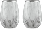 SNOWFOX Premium Vacuum Insulated Stainless Steel Classic White Wine Glass by Snowfox