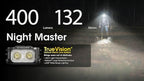 Nitecore NU25 MCT UL 400 Lumens Ultra Lightweight Headlamp, USB-C Rechargeable - Image 4
