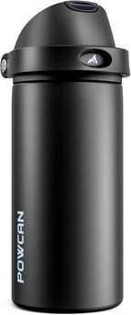 POWCAN 18 oz Insulated Water Bottle: 2-in-1 Push-Button Spout & Quick-Flip Straw by POWCAN