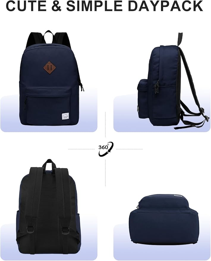 VASCHY Lightweight Backpack for School, Classic Basic Water Resistant Casual - Image 6