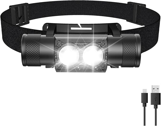 Rechargeable Headlamp, 1200 Lumen Super Bright Lightweight 0.25 lb by Gsvyaniv