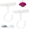2.5in Ceiling Hooks for Hanging Plants 2Pack White by QualityEfficiency