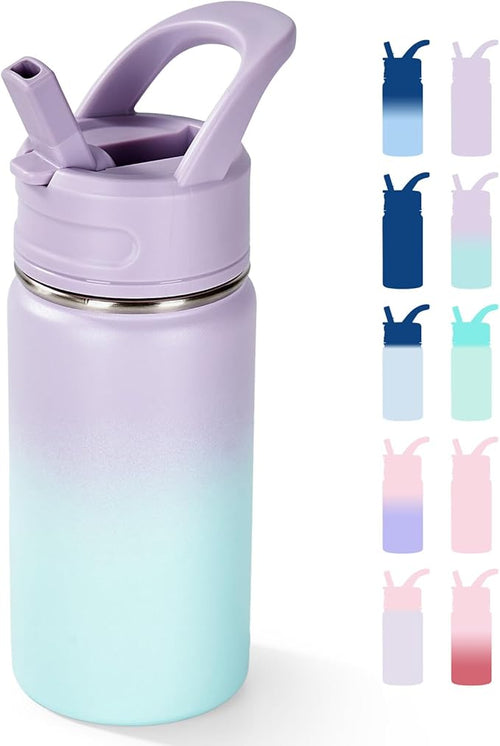 12oz Kids Water Bottle for School, Toddler Water Bottles by Fijinhom