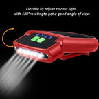 Mudder LED Clip on Cap Lights USB Rechargeable Cap Flashlight Clip Waterproof - Image 4