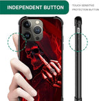 for iPhone 14 Pro Max Case, Gestures Funny Skull Pattern Graphic Design Girl - Image 5