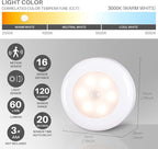 STAR-SPANGLED 6 Pack 2.8” Motion Sensor Lights Indoor AAA Battery Operated - Image 4