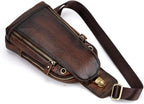 Hebetag Leather Sling Bag Crossbody Backpack - Image 4